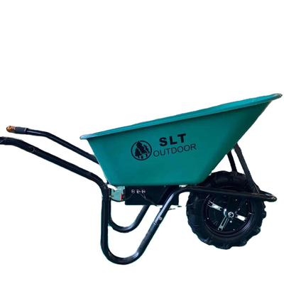 Metal Wheelbarrow Electric Motor 500W or 700W 24V12A Wheels EWB6414PP Tray Wheelbarrow CHINA factory CE/BSCI/SMATA